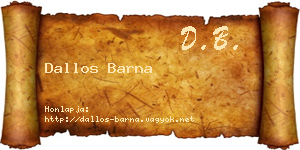 Dallos Barna névjegykártya
