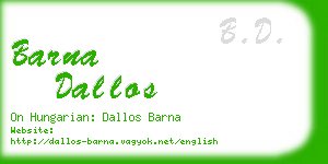 barna dallos business card